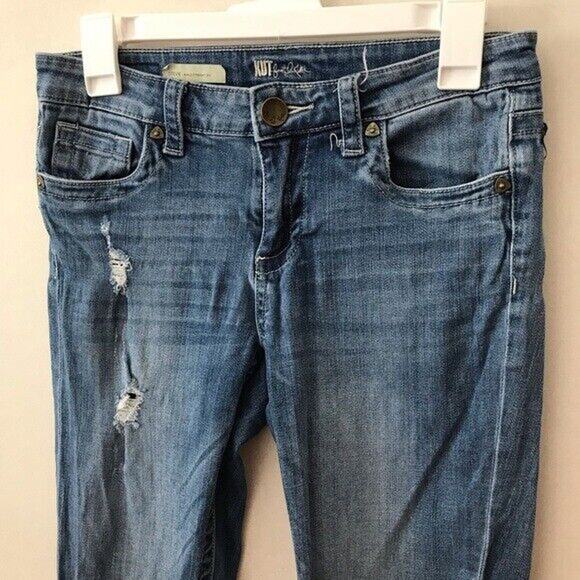 Kut From The Kloth Stevie Ankle Skinny Distressed Womens Size 2/26 - Picture 2 of 7